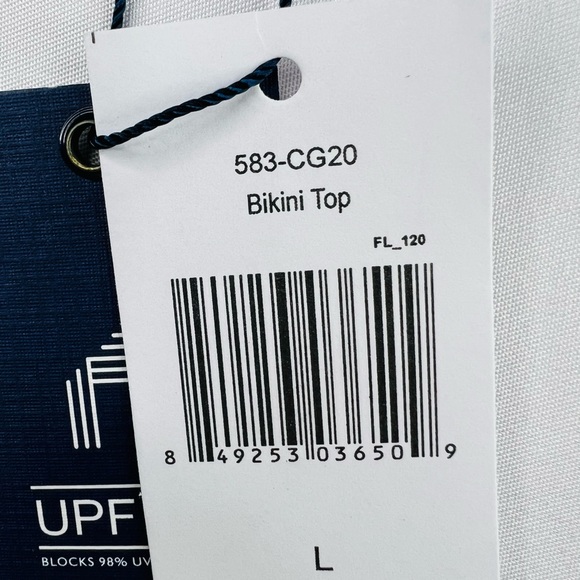 CABANA LIFE GEO HIGH NECK BIKINI TOP UPF 50+ - Picture 6 of 8